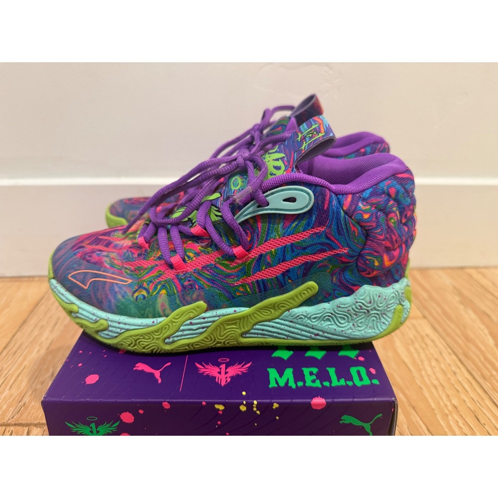 PUMA Boys MB.03 Be You Basketball‎ Shoes Psychedelic Neon Rare Size 5Y